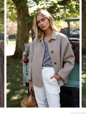 NWT XS/S Marea Ellis Oatmeal Heather Jacket